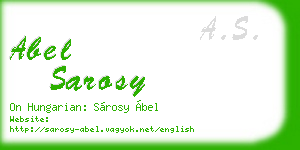 abel sarosy business card